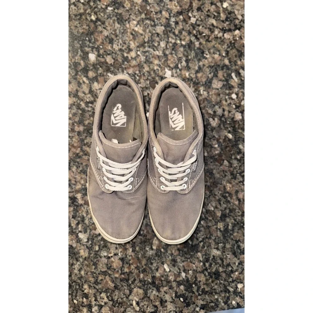 Vans Atwood Low Gray Canvas Skate Shoes Womens 7.5 Sneakers